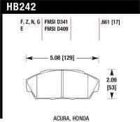 Hawk Performance - Hawk Performance kHB242G.661 Hawk 86-01 Acura (Various) / 88-93 Honda (Various) DTC-60 Race Front Brake Pads - Image 3