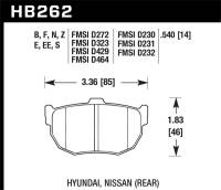 Hawk Performance - Hawk Performance kHB262E.540 Hawk 89-97 Nissan 240SX SE Blue 9012 Race Rear Brake Pads - Image 4