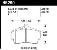 Hawk Performance - Hawk Performance kHB290G.583 Hawk 98-08 Porsche 911 Carrera 2 / 07-08 Boxster S / 06-08 Cayman S Rear DTC-60 Race Brake Pads - Image 3
