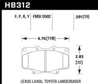 Hawk Performance - Hawk Performance kHB312F.591 Hawk HPS Street Brake Pads - Image 2