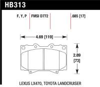 Hawk Performance - Hawk Performance kHB313P.685 Hawk Super Duty Street Brake Pads - Image 5