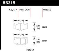 Hawk Performance - Hawk Performance kHB315Z.669 Hawk Performance Ceramic Street Brake Pads - Image 2