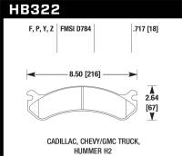 Hawk Performance - Hawk Performance kHB322P.717 Hawk Chevy / GMC Truck / Hummer Super Duty Street Front Brake Pads - Image 6