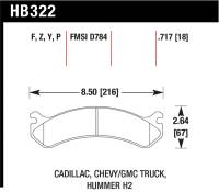 Hawk Performance - Hawk Performance kHB322Y.717 Hawk Chevy / GMC Truck / Hummer LTS Street Front Brake Pads - Image 5