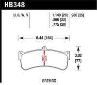 Hawk Performance - Hawk Performance kHB348U1.14 Hawk Brembo Disc DTC-70 w/ 1.140in Thickness Race Brake Pads - Image 5