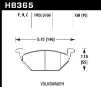 Hawk Performance - Hawk Performance kHB365B.728 Hawk HPS 5.0 Street Brake Pads - Front - Image 1