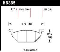 Hawk Performance - Hawk Performance kHB365N.728 Hawk HP+ Street Brake Pads - Image 4