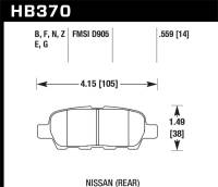 Hawk Performance - Hawk Performance kHB370B.559 Hawk 2010-2013 Infiniti EX35 HPS 5.0 Rear Brake Pads - Image 1