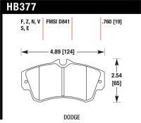 Hawk Performance - Hawk Performance kHB377F.760 Hawk SRT4 HPS Street Front Brake Pads - Image 2