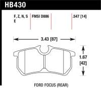 Hawk Performance - Hawk Performance kHB430F.547 Hawk HPS Street Brake Pads - Image 2