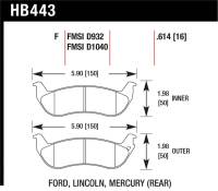 Hawk Performance - Hawk Performance kHB443F.614 Hawk HPS Street Brake Pads - Image 3