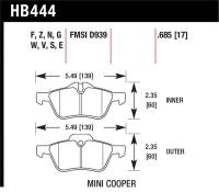 Hawk Performance - Hawk Performance kHB444Z.685 Hawk 02-06 Mini Cooper / Cooper S Performance Ceramic Street Front Brake Pads - Image 1