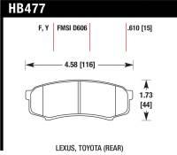 Hawk Performance - Hawk Performance kHB477F.610 Hawk HPS Street Brake Pads - Image 2