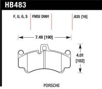 Hawk Performance - Hawk Performance kHB483G.635 Hawk Porsche GT3 DTC-60 Street Front Brake Pads - Image 5
