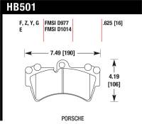 Hawk Performance - Hawk Performance kHB501N.625 Hawk 07-15 Audi Q7 Base / Premium HP+ Compound Front Brake Pads - Image 1
