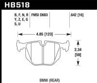 Hawk Performance - Hawk Performance kHB518F.642 Hawk 01-06 BMW 330 / 97-01 740I / 96-01 750IL / 03-06 BMW M3 / 00-03 M5 / 00-06 X5 / 06-08 Z4 / 03-0 - Image 4