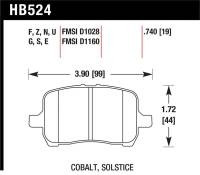 Hawk Performance - Hawk Performance kHB524F.740 Hawk 05-07 Cobalt SS / 08-09 HHR / 04+ Malibu / 07A+ G5 GT / 06+ G6 / HPS Street Front Brake Pads - Image 2
