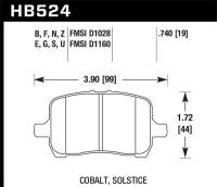 Hawk Performance - Hawk Performance kHB524F.740 Hawk 05-07 Cobalt SS / 08-09 HHR / 04+ Malibu / 07A+ G5 GT / 06+ G6 / HPS Street Front Brake Pads - Image 3