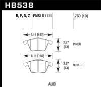 Hawk Performance - Hawk Performance kHB538Z.760 Hawk Performance Ceramic Street Brake Pads - Image 2