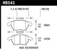 Hawk Performance - Hawk Performance kHB543N.760 Hawk HP+ Street Brake Pads - Image 3