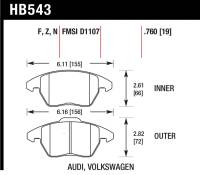Hawk Performance - Hawk Performance kHB543N.760 Hawk HP+ Street Brake Pads - Image 4