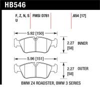 Hawk Performance - Hawk Performance kHB546U.654 Hawk DTC-70 Brake Pads 98-02 BMW Z3/03-08 BMW Z4 - Image 4