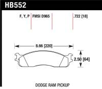 Hawk Performance - Hawk Performance kHB552P.722 Hawk Super Duty Street Front Brake Pads - Image 1