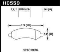 Hawk Performance - Hawk Performance kHB559F.695 Hawk HPS Street Brake Pads - Image 2