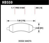 Hawk Performance - Hawk Performance kHB559F.695 Hawk HPS Street Brake Pads - Image 4