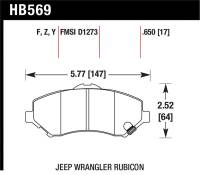 Hawk Performance - Hawk Performance kHB569F.650 Hawk HPS Street Brake Pads - Image 2