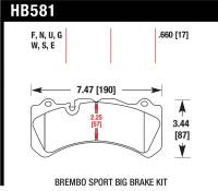Hawk Performance - Hawk Performance kHB581B.660 Hawk Brembo Caliper Family J/N HPS 5.0 Brake Pads - Image 4