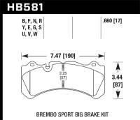 Hawk Performance - Hawk Performance kHB581D.660 Hawk 17-18 Volvo S60 2.0L Polestar Front ER-1 Brake Pads - Image 2