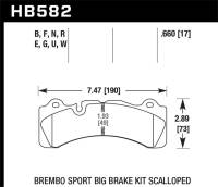 Hawk Performance - Hawk Performance kHB582B.660 Hawk Brembo Caliper HPS 5.0 Performance Street Brake Pads - Image 2