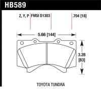 Hawk Performance - Hawk Performance kHB589P.704 Hawk 08-10 Toyota Land Cruiser / 07-10 Tundra Super Duty Street Front Brake Pads - Image 1