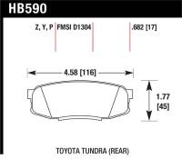 Hawk Performance - Hawk Performance kHB590Y.682 Hawk LTS Street Brake Pads - Image 3