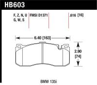 Hawk Performance - Hawk Performance kHB603U.616 Hawk BMW 135i DTC-70 Race Front Brake Pads - Image 2
