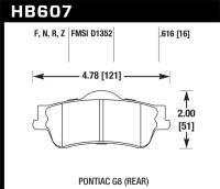 Hawk Performance - Hawk Performance kHB607B.616 Hawk 13-15 Chevy Caprice Street HPS 5.0 Rear Brake Pads - Image 2
