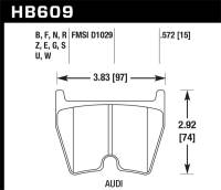 Hawk Performance - Hawk Performance kHB609G.572 Hawk 08-11 Audi R8/07-08 RS4/03-04 RS6 / 02-03 VW Phaeton DTC-60 Front Race Brake Pads - Image 4