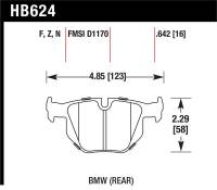 Hawk Performance - Hawk Performance kHB624Z.642 Hawk 06 BMW 330i/330xi / 07-09 335i / 07-08 335xi / 09 335d / 08-09 328i Performance Ceramic Street - Image 2