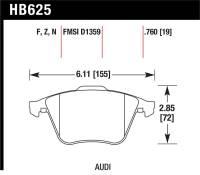 Hawk Performance - Hawk Performance kHB625F.760 Hawk HPS Street Brake Pads - Image 3