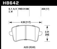 Hawk Performance - Hawk Performance kHB642Z.658 Hawk Performance 09-10 Audi A4/Quattro / 08-11 A5 Quattro / 09-11 Q5 Rear Ceramic Street Brake Pads - Image 4