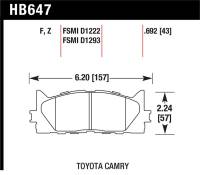 Hawk Performance - Hawk Performance kHB647Z.692 Hawk Performance Ceramic Street Brake Pads - Image 3
