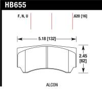 Hawk Performance - Hawk Performance kHB655F.620 Hawk Alcon Street HPS Brake Pads - Image 4