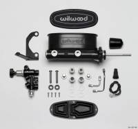 Wilwood - Wilwood 261-13271-BK Wilwood HV Tandem M/C Kit w L/H Bracket & Prop Valve - 7/8in Bore Black-W/Pushrod - Image 2