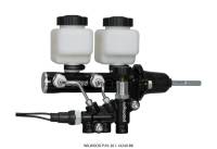Wilwood - Wilwood 261-14249-BK Wilwood Tandem Remote M/C Kit w L/H Bracket & Prop Valve - 7/8in Bore Black-W/Pushrod - Image 1