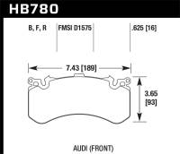 Hawk Performance - Hawk Performance kHB780N.625 Hawk 2018 Audi S6 Premium Plus/Prestige 4.0L / Audi S6 Prestige 4.0L HP+ Front Brake Pads - Image 1