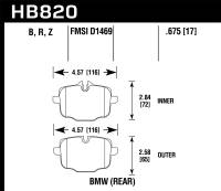 Hawk Performance - Hawk Performance kHB820B.675 Hawk 12-17 BMW M6 / 14-17 BMW M6 Gran Coupe / 13-16 BMW M5 HPS 5.0 Rear Brake Pads - Image 3