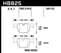 Hawk Performance - Hawk Performance kHB825B.649 Hawk 13-15 BMW 335i/335i xDrive / 14-16 BMW 435i/435i xDrive HPS 5.0 Rear Brake Pads - Image 2