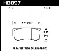Hawk Performance - Hawk Performance kHB897U1.18 Hawk DTC-70 AP Racing CP6269 Race Brake Pads - Image 4
