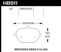 Hawk Performance - Hawk Performance kHB911B.654 Hawk 17-18 Mercedes-Benz E43 AMG 4Matic 3.0L/ 2018 Mercedes-Benz E400 HPS 5.0 Street Rear Brake Pads - Image 2